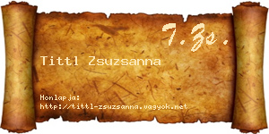Tittl Zsuzsanna névjegykártya